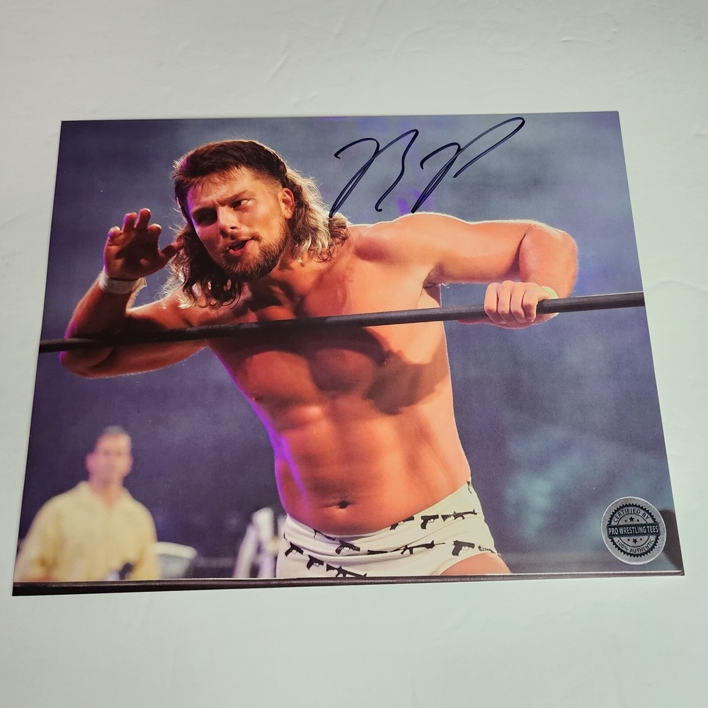Brian Pillman Jr Pro Wrestling Crate Autographed Photo 8x10 Authentic